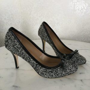 Talbots "Aubrey" Tweed Heel Bow Pump • 6.5M • MINT